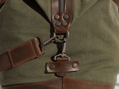 Vintage Travel Bag “ Duffle Bag “ – Army