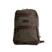 Randel backpack''100% Cotton canvas & Cow leather'' – Army