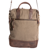 Ola Messenger Bag''100% Cotton canvas & Cow leather'' - Army