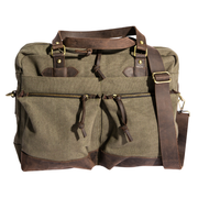 Charlie Messenger Bag''100% Cotton canvas & Cow leather'' - Army