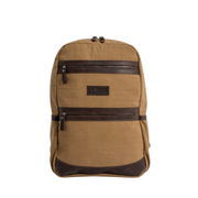 Randel backpack''100% Cotton canvas & Cow leather'' – Tan