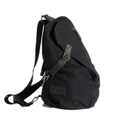 Joobran's Sling bag''100% Cotton canvas & Cow leather'' – Black
