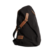 Joobran's Sling bag''100% Cotton canvas & Cow leather'' – Black & Havan