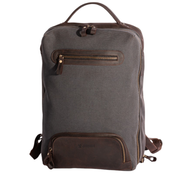 Bexley Backpack  ''100% Cotton canvas & Cow leather'' - Dark Grey