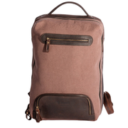 Bexley Backpack  ''100% Cotton canvas & Cow leather'' - Light Brown