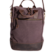 Ola Messenger Bag''100% Cotton canvas & Cow leather'' - Dark Grey