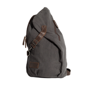 Joobran's Sling bag''100% Cotton canvas & Cow leather'' – Dark Grey