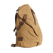 Joobran's Sling bag''100% Cotton canvas & Cow leather'' – Tan