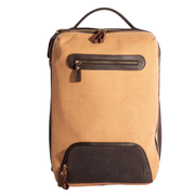Bexley Backpack  ''100% Cotton canvas & Cow leather'' - Tan