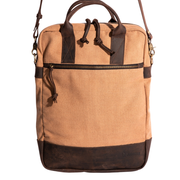 Ola Messenger Bag ''100% Cotton canvas & Cow leather''- Tan