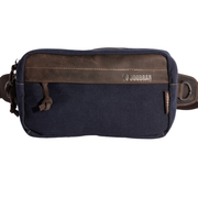 Chester Fanny Bag ''100% Cotton canvas & Cow leather'' - Navy Blue