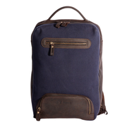 Bexley Backpack  ''100% Cotton canvas & Cow leather'' - Navy Blue