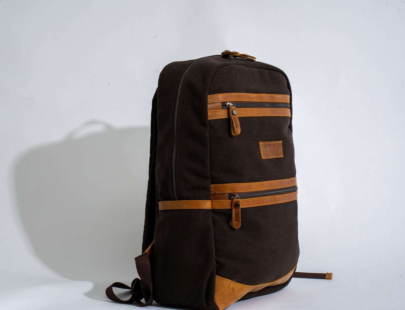 Randel waxed canvas backpack – Dark Brown