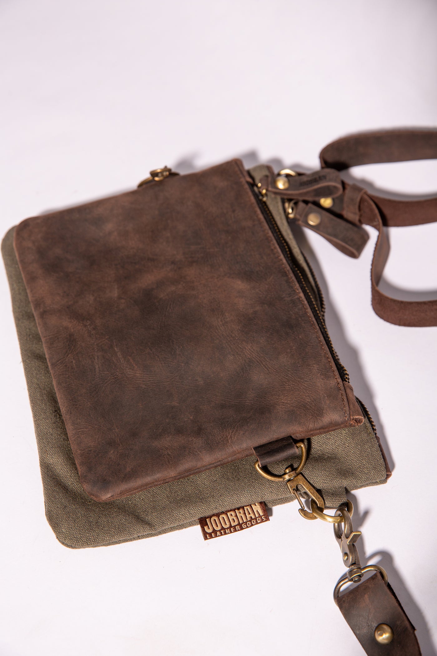 Double-Pouch Crossbody Bag - Army