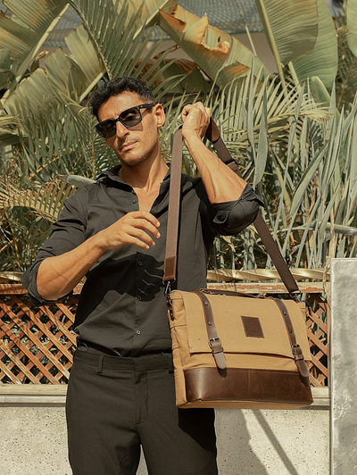 Work Satchel “ Messenger Bag “ – Tan