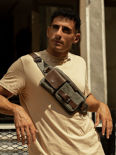 Vintage Waist Bag “ Fanny Pack “ – Army