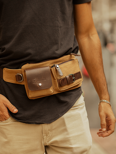 Vintage Waist Bag “ Fanny Pack “ – Tan