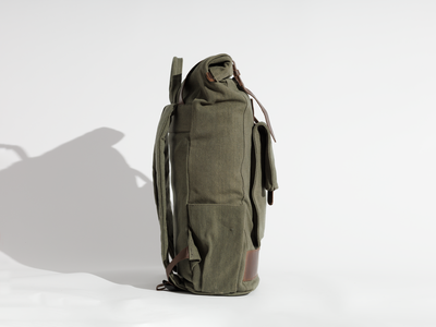 Rolltop vintage backpack – Army