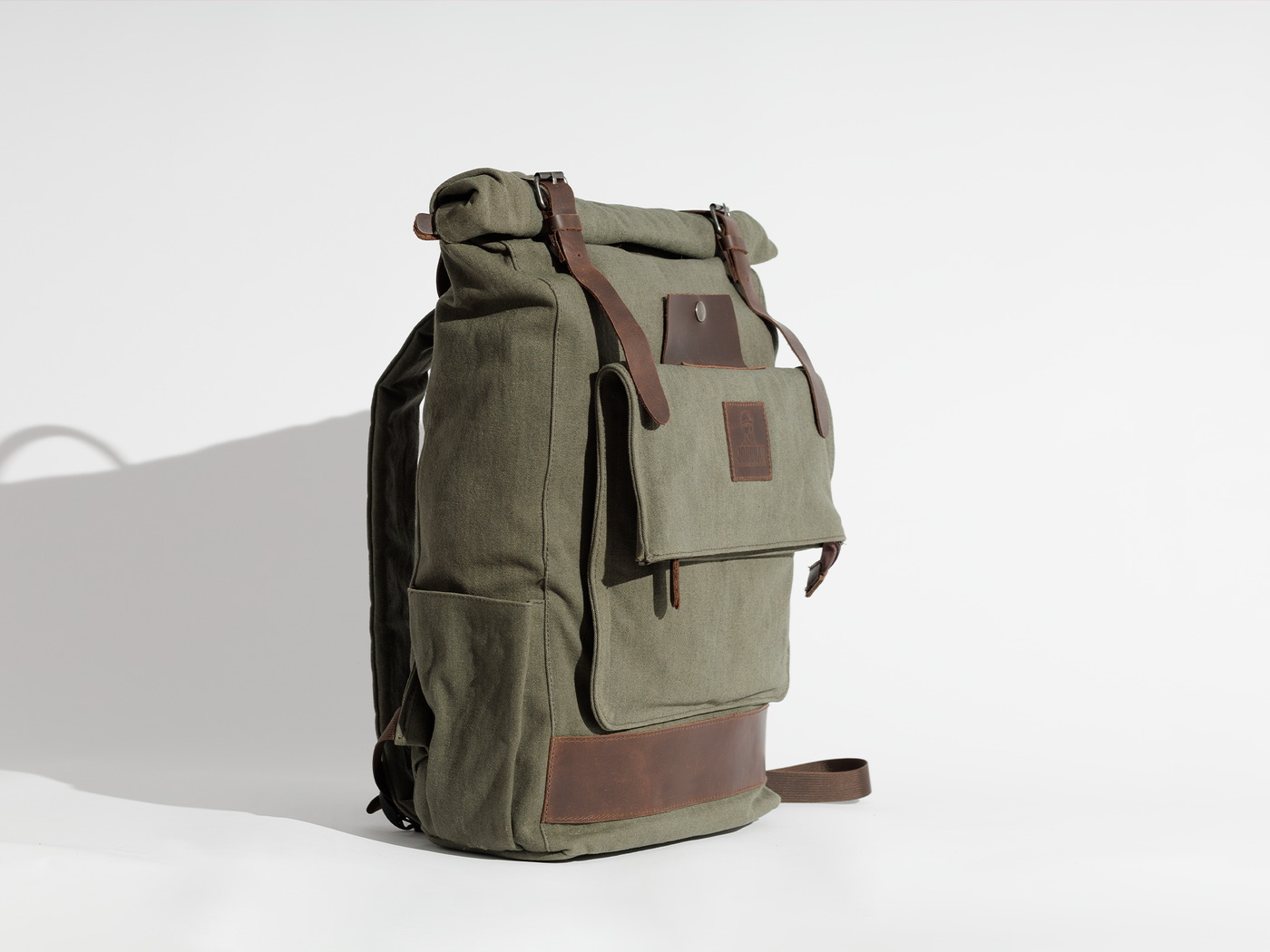 Rolltop vintage backpack – Army