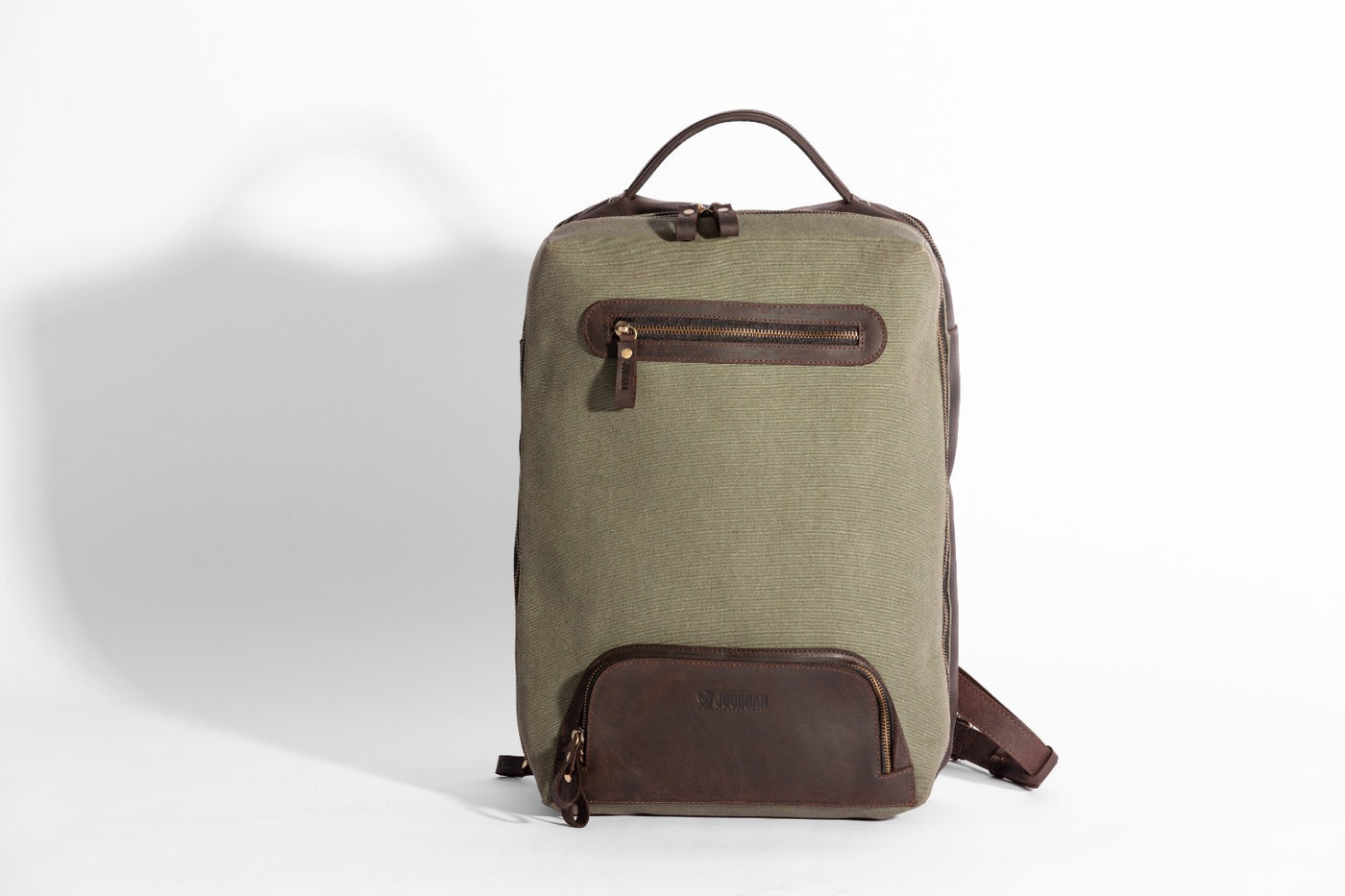 Bexley Backpack  ''100% Cotton canvas & Cow leather'' - Army