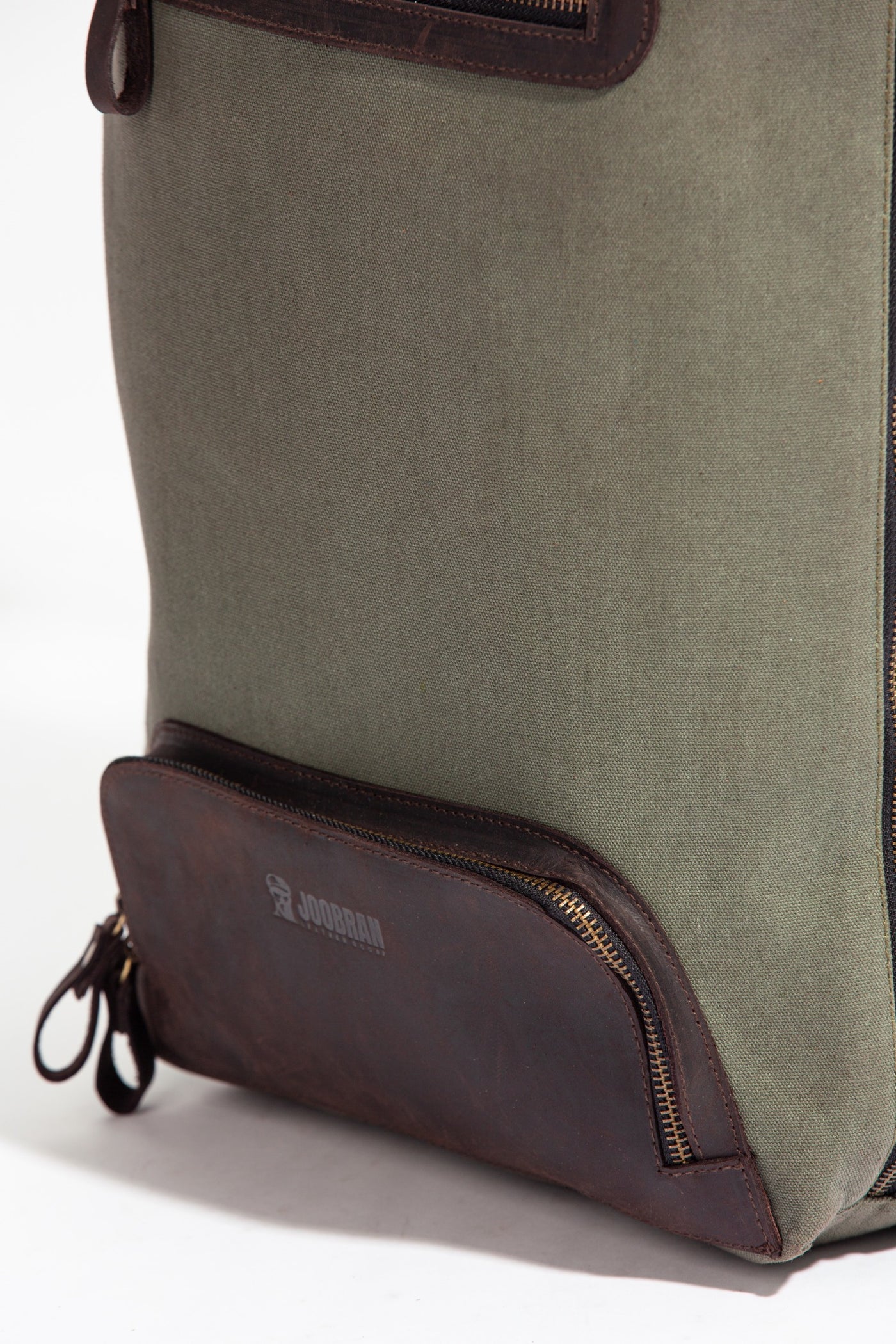 Bexley Backpack  ''100% Cotton canvas & Cow leather'' - Army