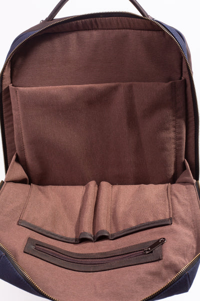 Bexley Backpack  ''100% Cotton canvas & Cow leather'' - Light Brown