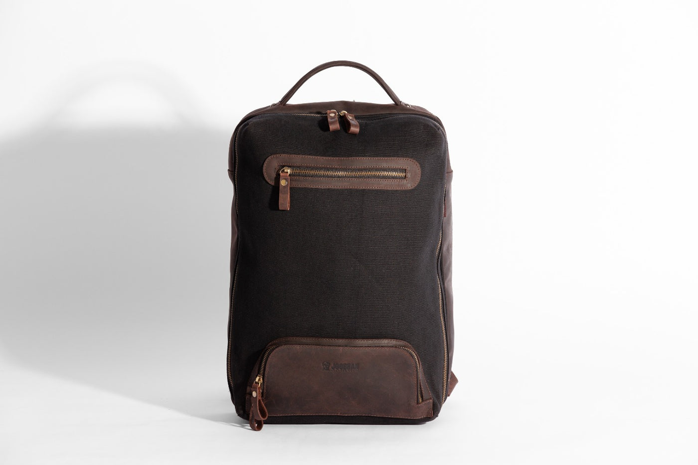 Bexley Backpack  ''100% Cotton canvas & Cow leather'' - Black