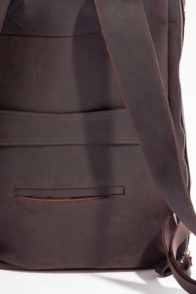Bexley Backpack  ''100% Cotton canvas & Cow leather'' - Black