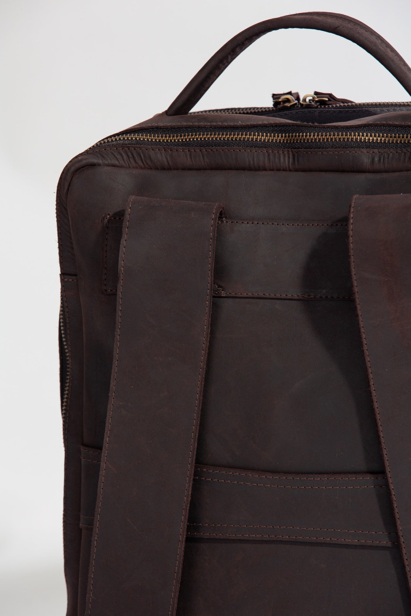 Bexley Backpack  ''100% Cotton canvas & Cow leather'' - Dark Grey