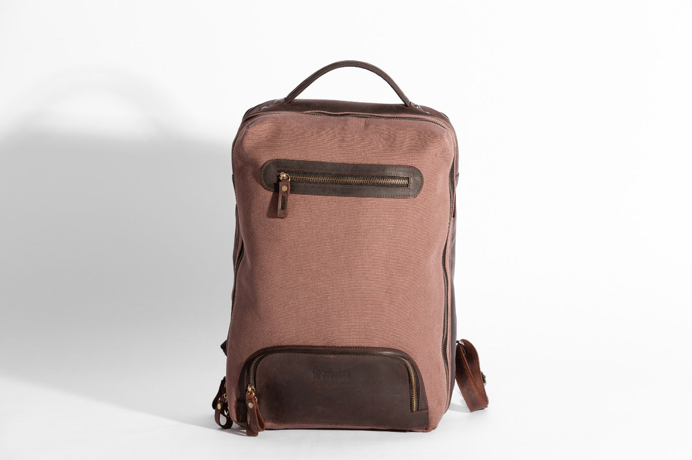 Bexley Backpack  ''100% Cotton canvas & Cow leather'' - Light Brown