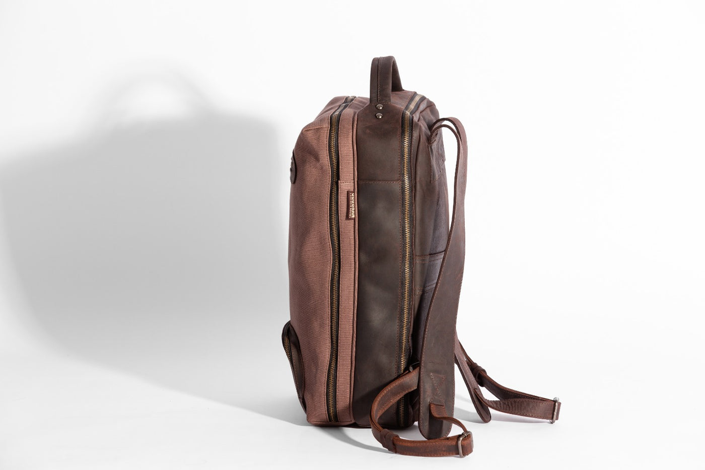 Bexley Backpack  ''100% Cotton canvas & Cow leather'' - Light Brown