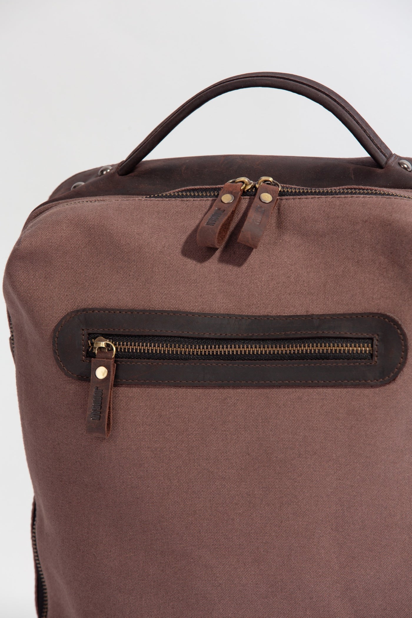 Bexley Backpack  ''100% Cotton canvas & Cow leather'' - Light Brown