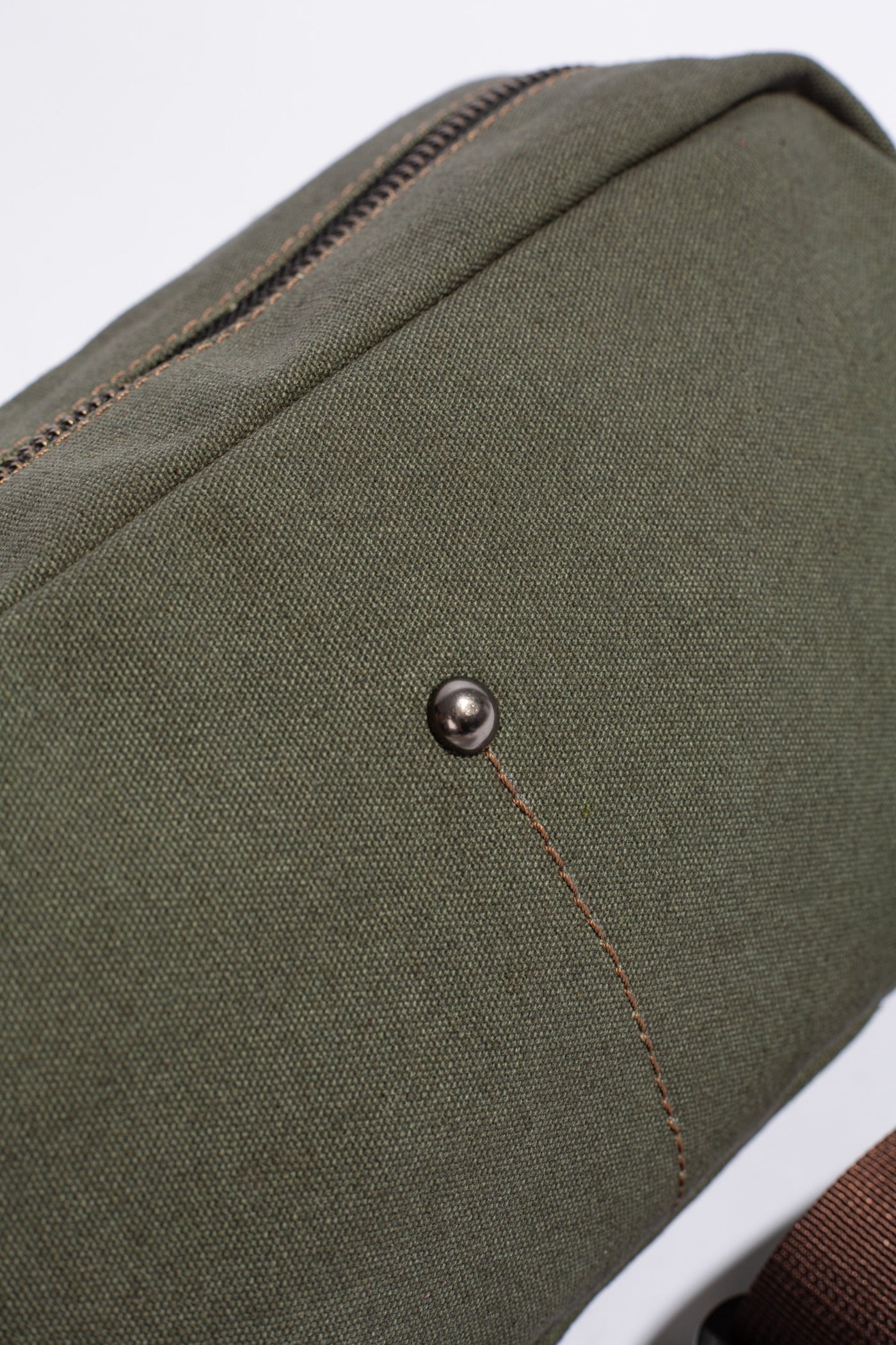 Chester Fanny Bag ''100% Cotton canvas & Cow leather'' - Army