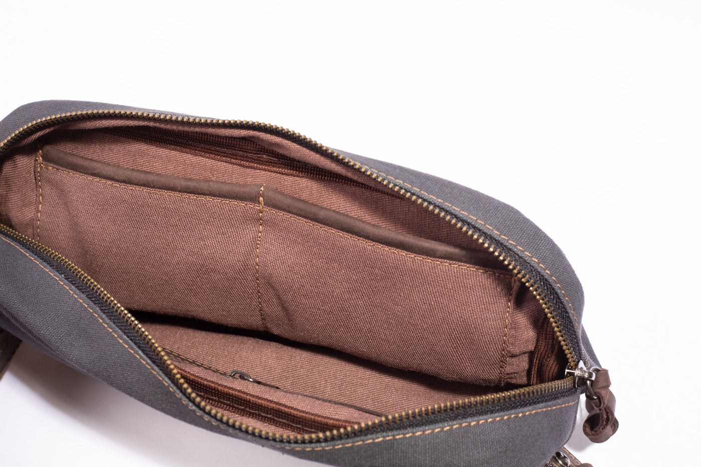 Chester Fanny Bag ''100% Cotton canvas & Cow leather'' - Black