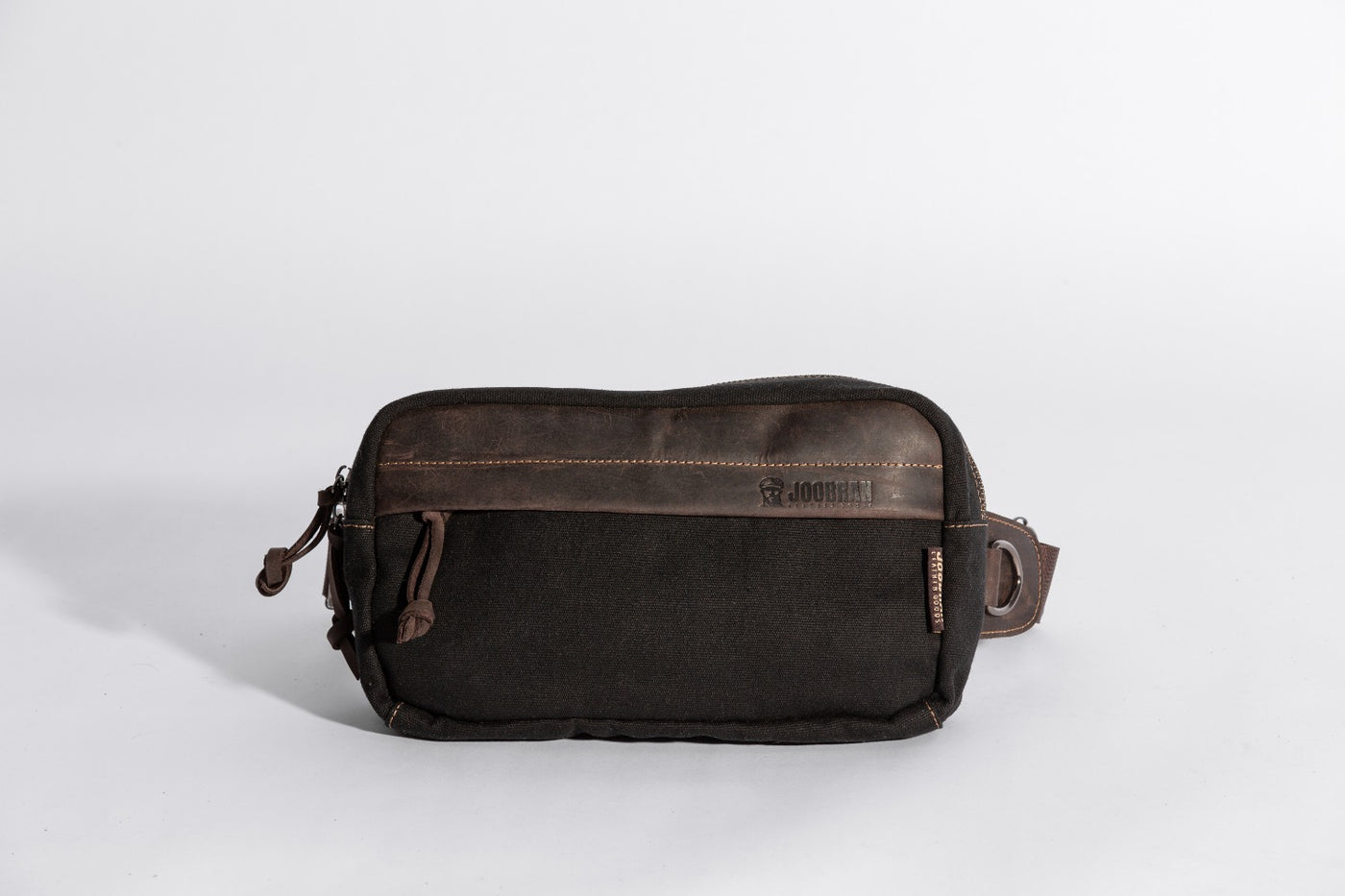 Chester Fanny Bag ''100% Cotton canvas & Cow leather'' - Black