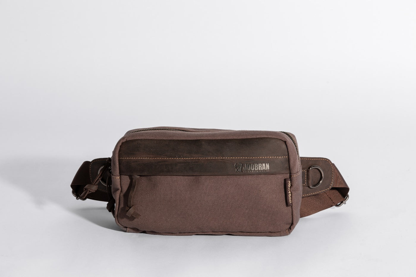 Chester Fanny Bag ''100% Cotton canvas & Cow leather'' - Light Brown