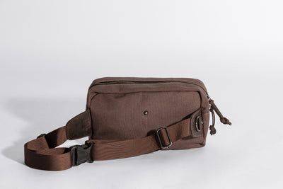 Chester Fanny Bag ''100% Cotton canvas & Cow leather'' - Light Brown