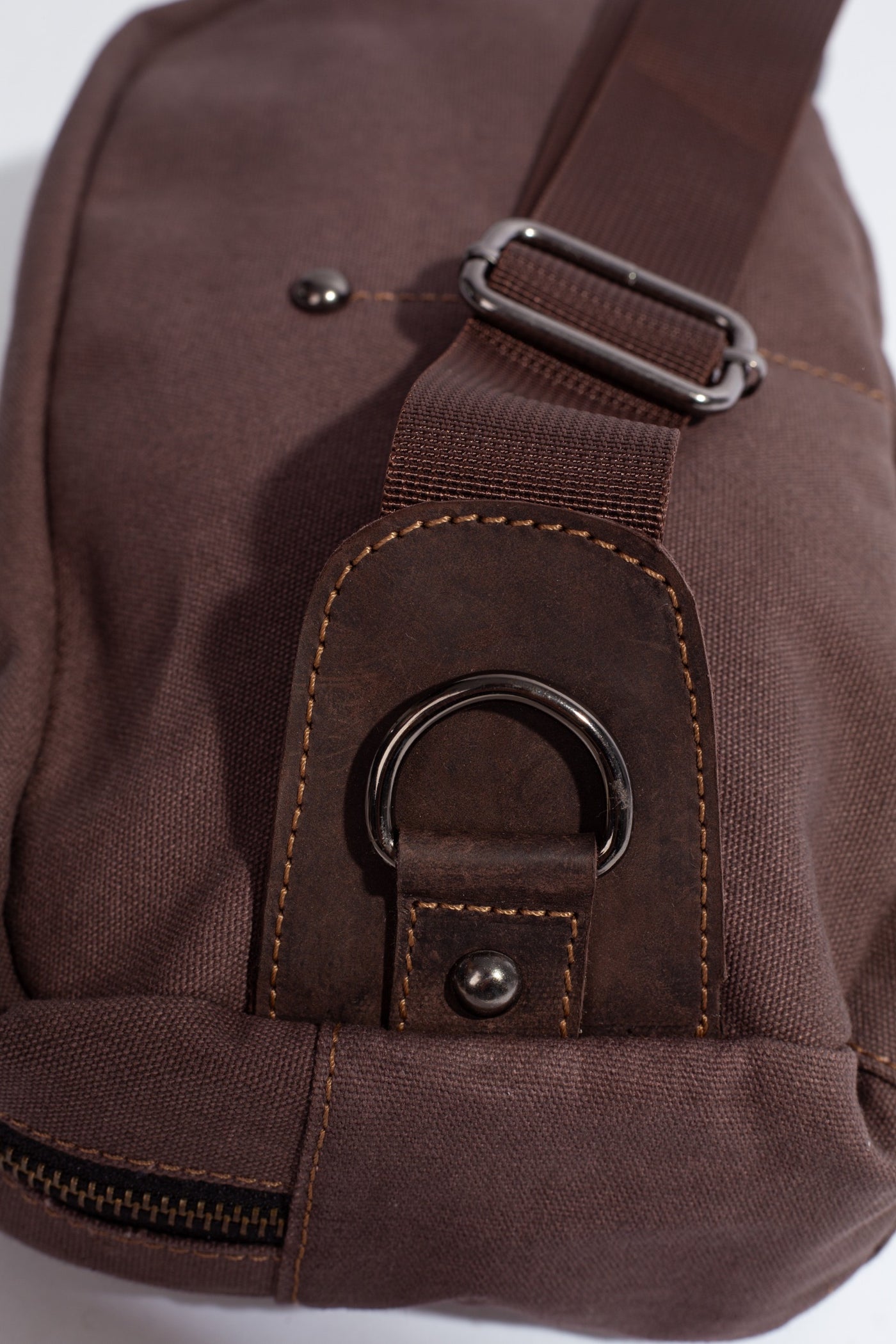 Chester Fanny Bag ''100% Cotton canvas & Cow leather'' - Light Brown