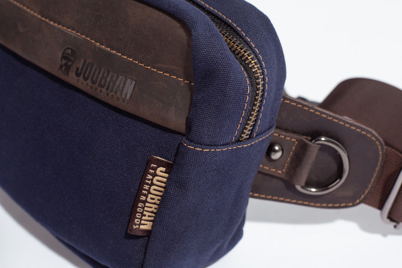 Chester Fanny Bag ''100% Cotton canvas & Cow leather'' - Navy Blue