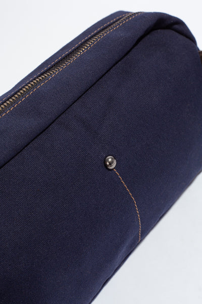 Chester Fanny Bag ''100% Cotton canvas & Cow leather'' - Navy Blue