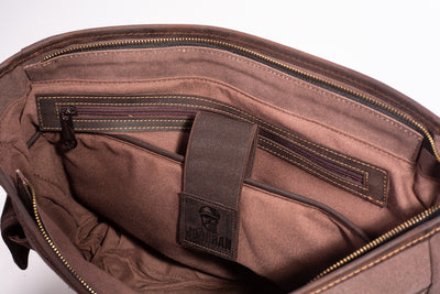 Marlow Messenger Bag ''100% Cotton canvas & Cow leather'' - Tan