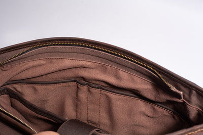 Marlow Messenger Bag ''100% Cotton canvas & Cow leather'' - Navy Blue