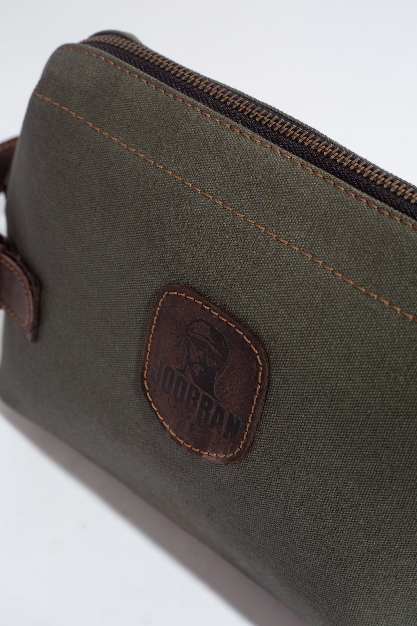 Wilson Toiletry Bag ''100% Cotton canvas & Cow leather'' - Army