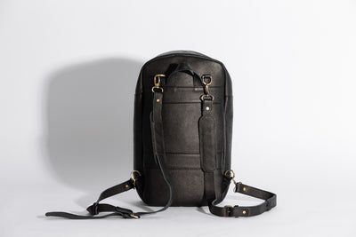 Oxford Backpack ''Cow leather'' - Black