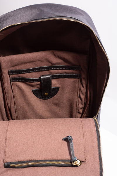 Oxford Backpack ''Cow leather'' - Black