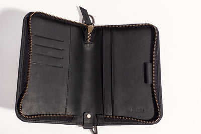 Joobran's Passport Holder '' Cow Leather ''- Black