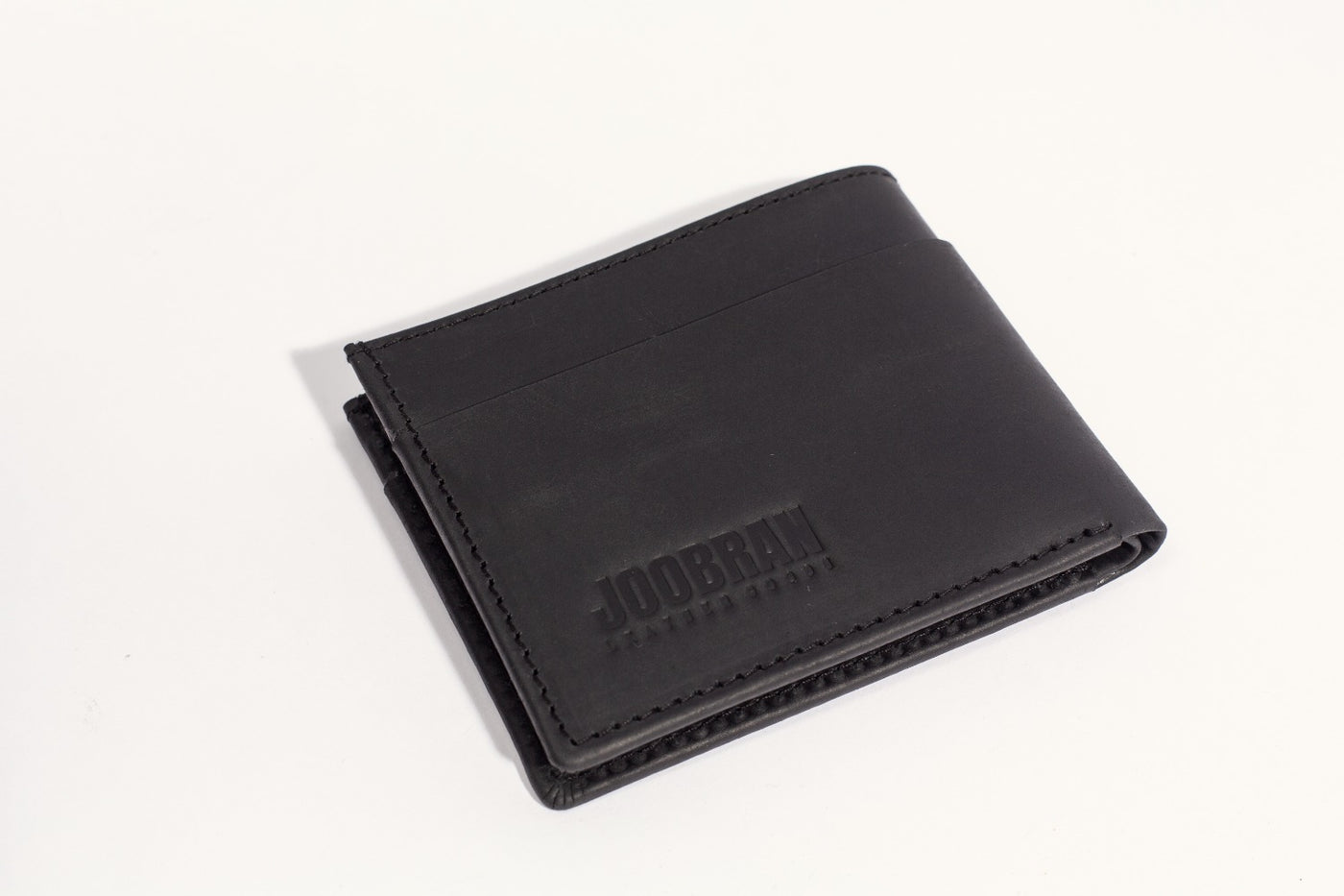 Folio Bifold Leather Wallet - Black
