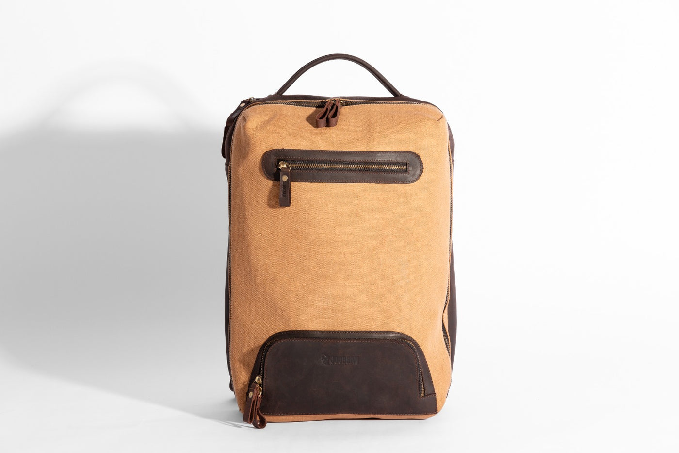 Bexley Backpack  ''100% Cotton canvas & Cow leather'' - Tan