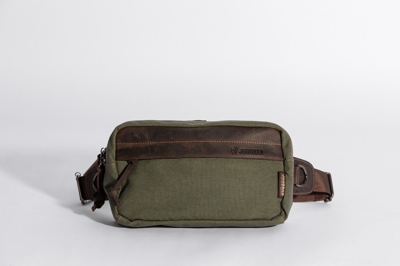 Chester Fanny Bag ''100% Cotton canvas & Cow leather'' - Army