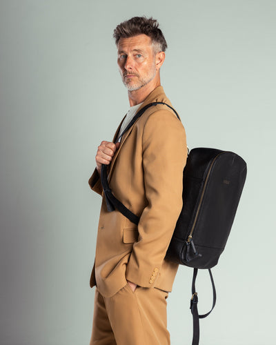 Oxford Backpack ''Cow leather'' - Black
